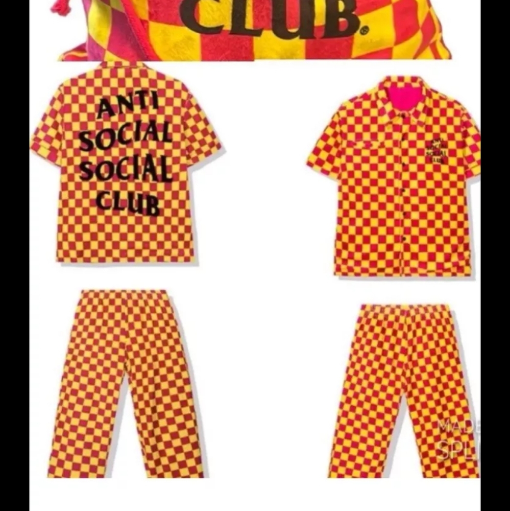 Anti Social Social Club The Only Time I Can Think Velour Pajama Set Unisex